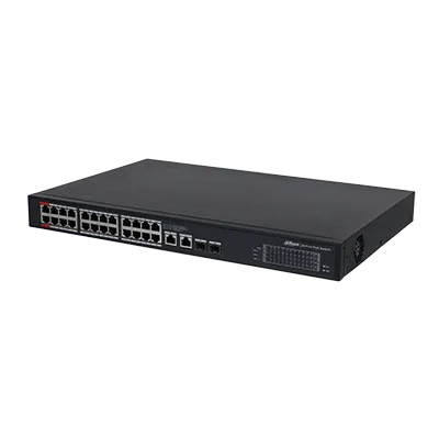 24 Port Intelligent PoE switch PoE budget 240W