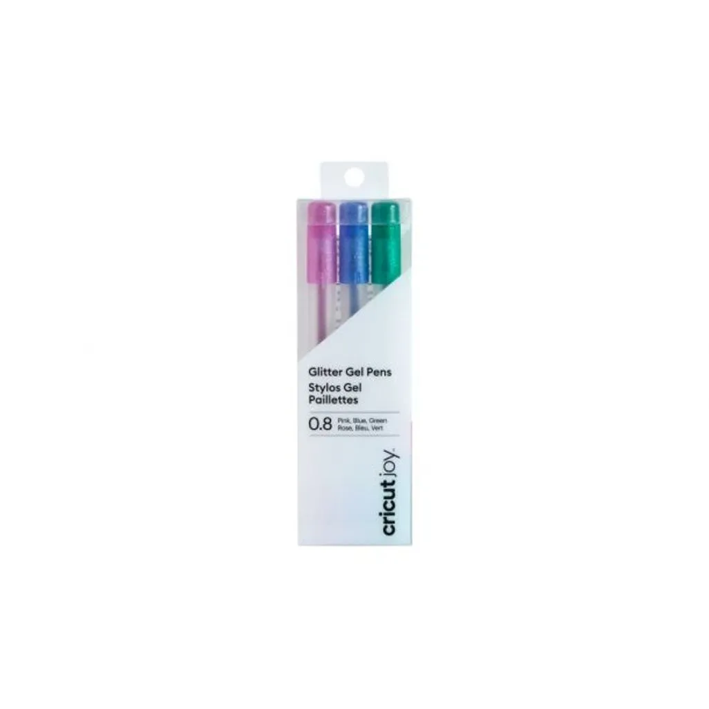 2007080 - Cricut Joy Medium Point Gel Pen Set 3-pack (Glitter Pink; Blue; Green) 0.8mm