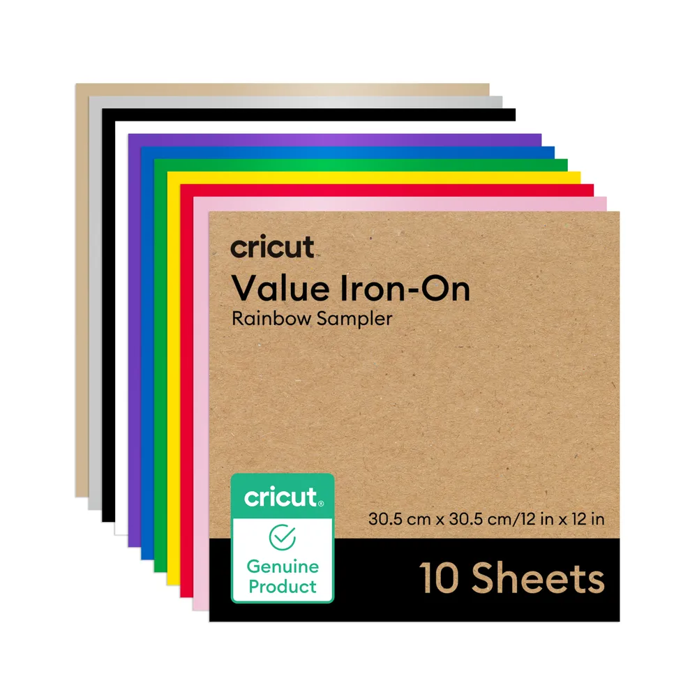 2012093 - Cricut Value Iron-On; Rainbow Sampler - 30.5 cm x 30.5 cm (10 pack)