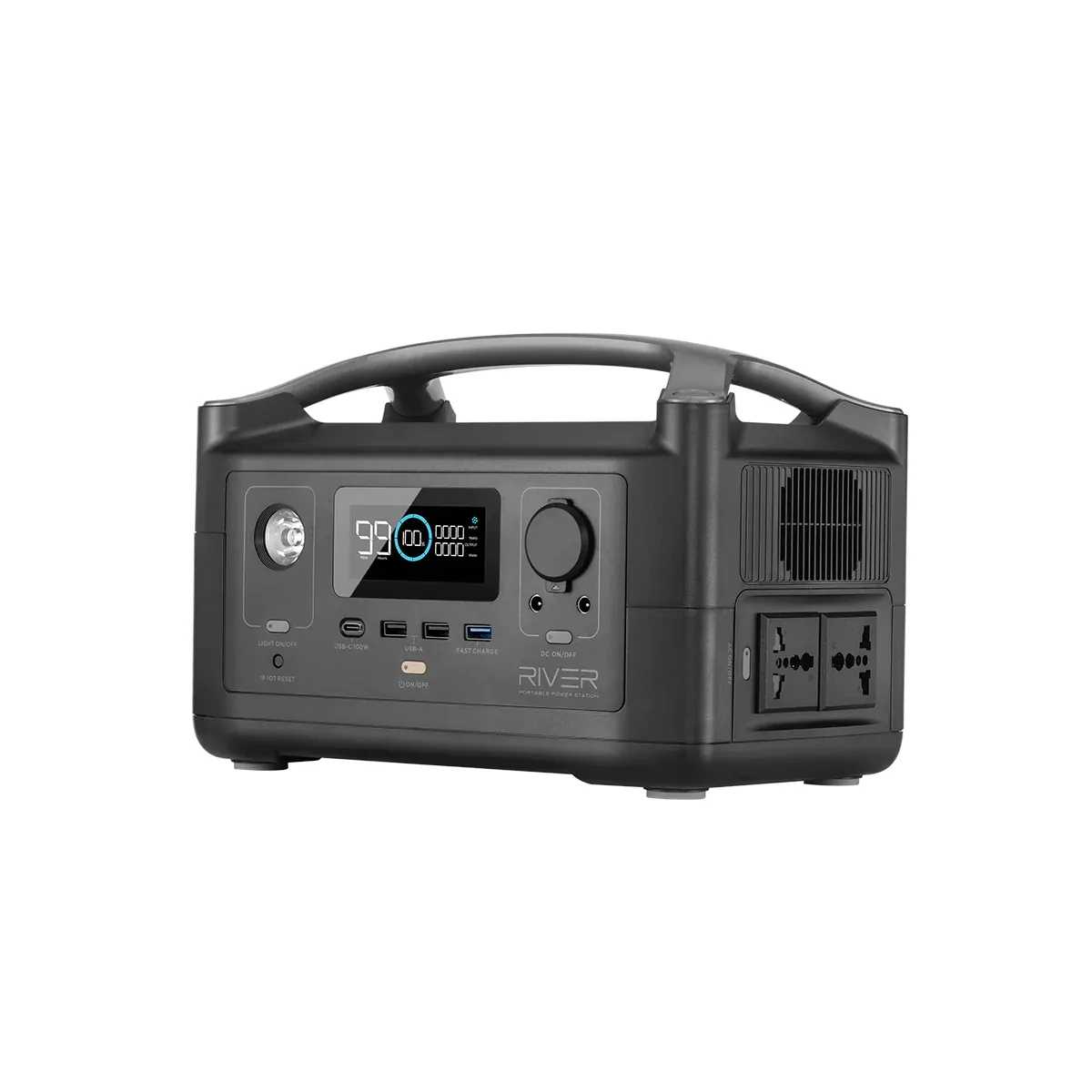 ECOFLOW RIVER 2 Portable Power Station - 256Wh LFP battery - 300W Output 110W Solar chrger - SA Socket
