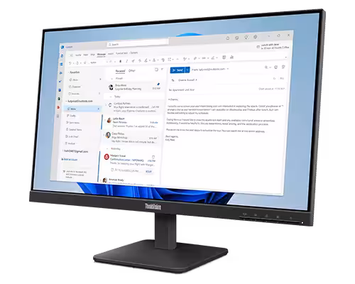 Lenovo ThinkVision S24-4e|24'' FHD IPS|100hz|Internal Power Supply|1xHDMI|1xVGA|HDMI Cable Incl|Tilt stand|BLACK|VESA MOUNT