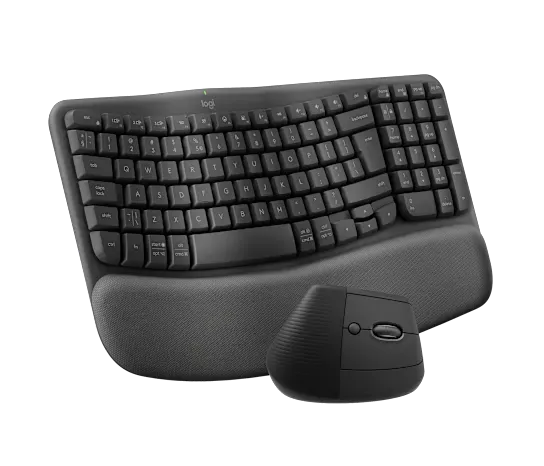 Logitech Wave Keys & Lift Vertical Mouse Combo 920-013635