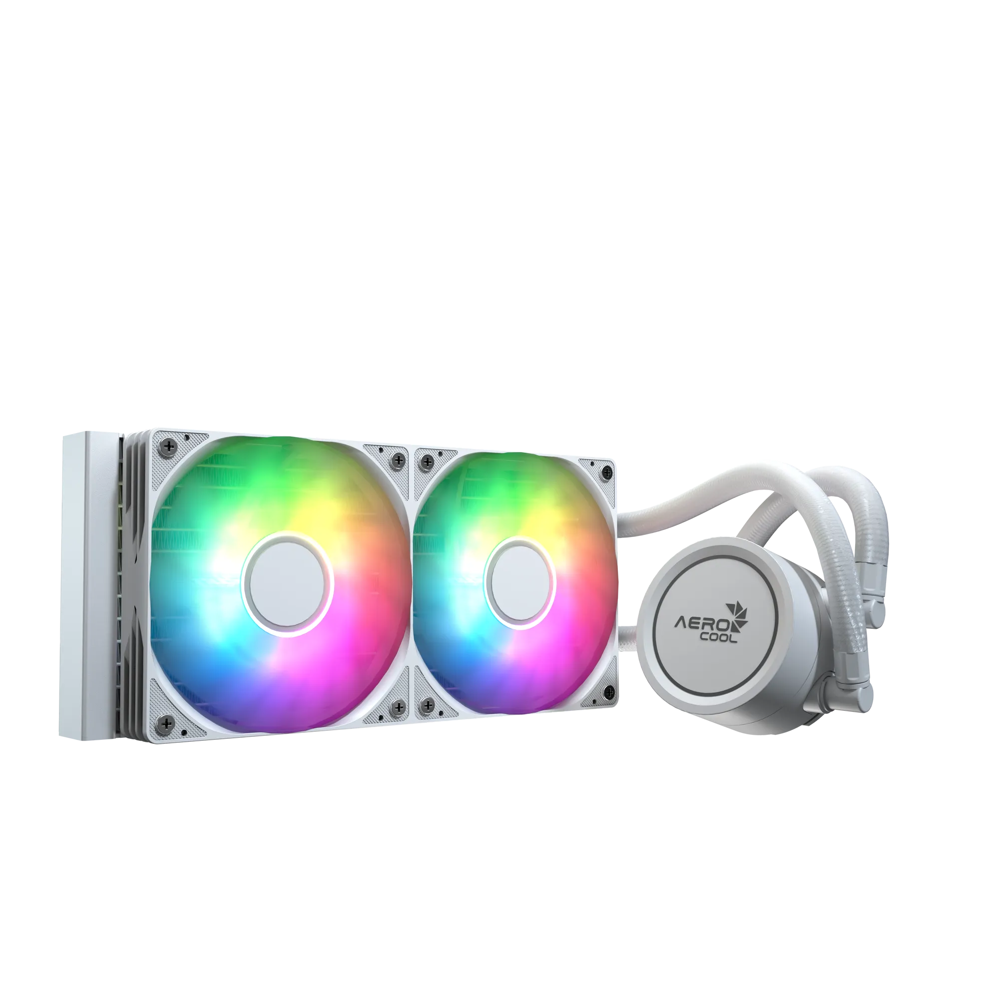 Aerocol Abyss L240 White - 240mm ARGB Liquid Cooler - Intel LGA1851/LGA1700 - AMD AM4/AM5.