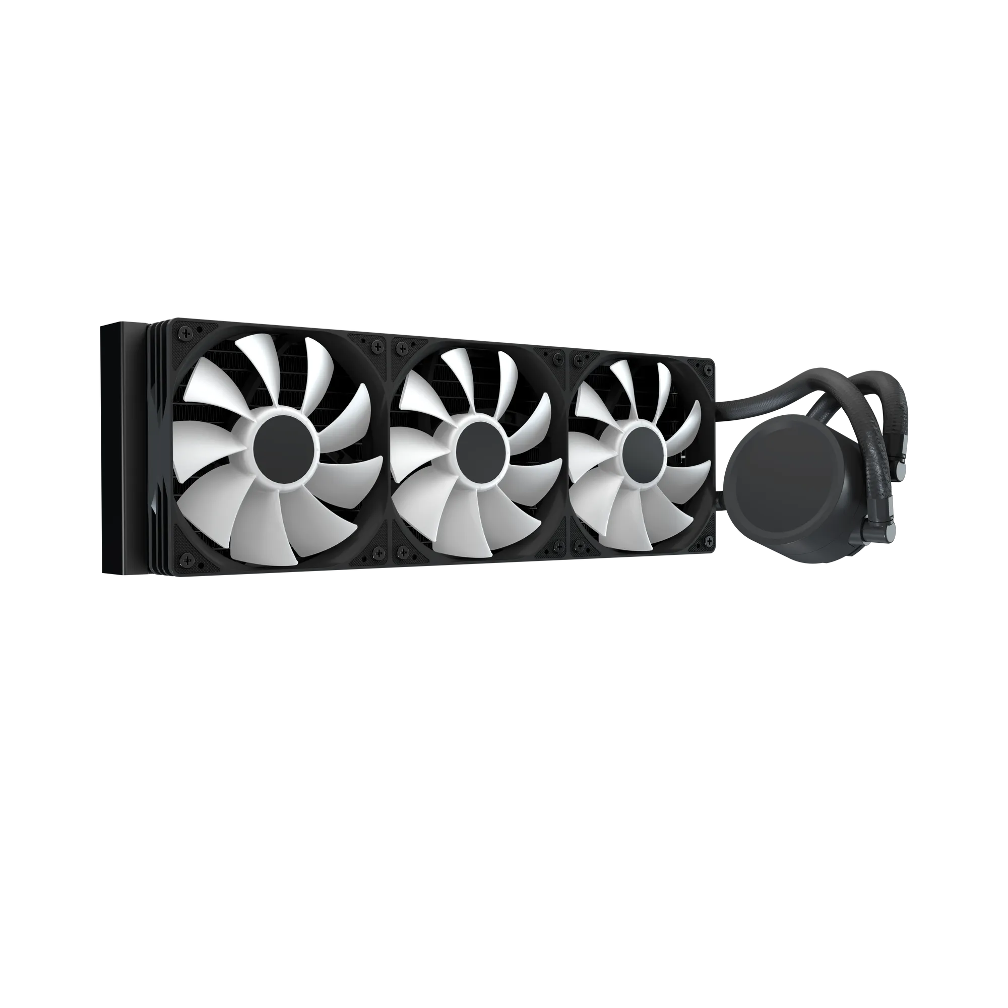 Aerocol Abyss L360 Black with digital display - 360mm ARGB Liquid Cooler - Intel LGA1851/LGA1700 - AMD AM4/AM5.