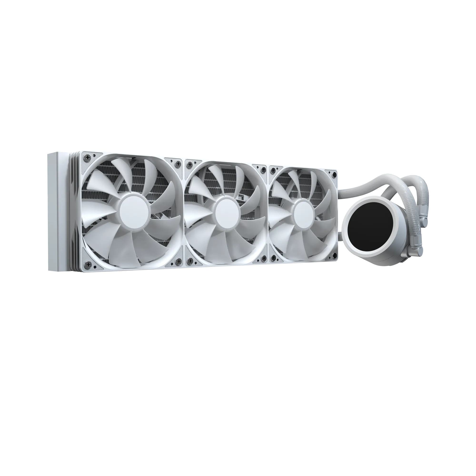 Aerocol Abyss L360 White with digital display - 360mm ARGB Liquid Cooler - Intel LGA1851/LGA1700 - AMD AM4/AM5.