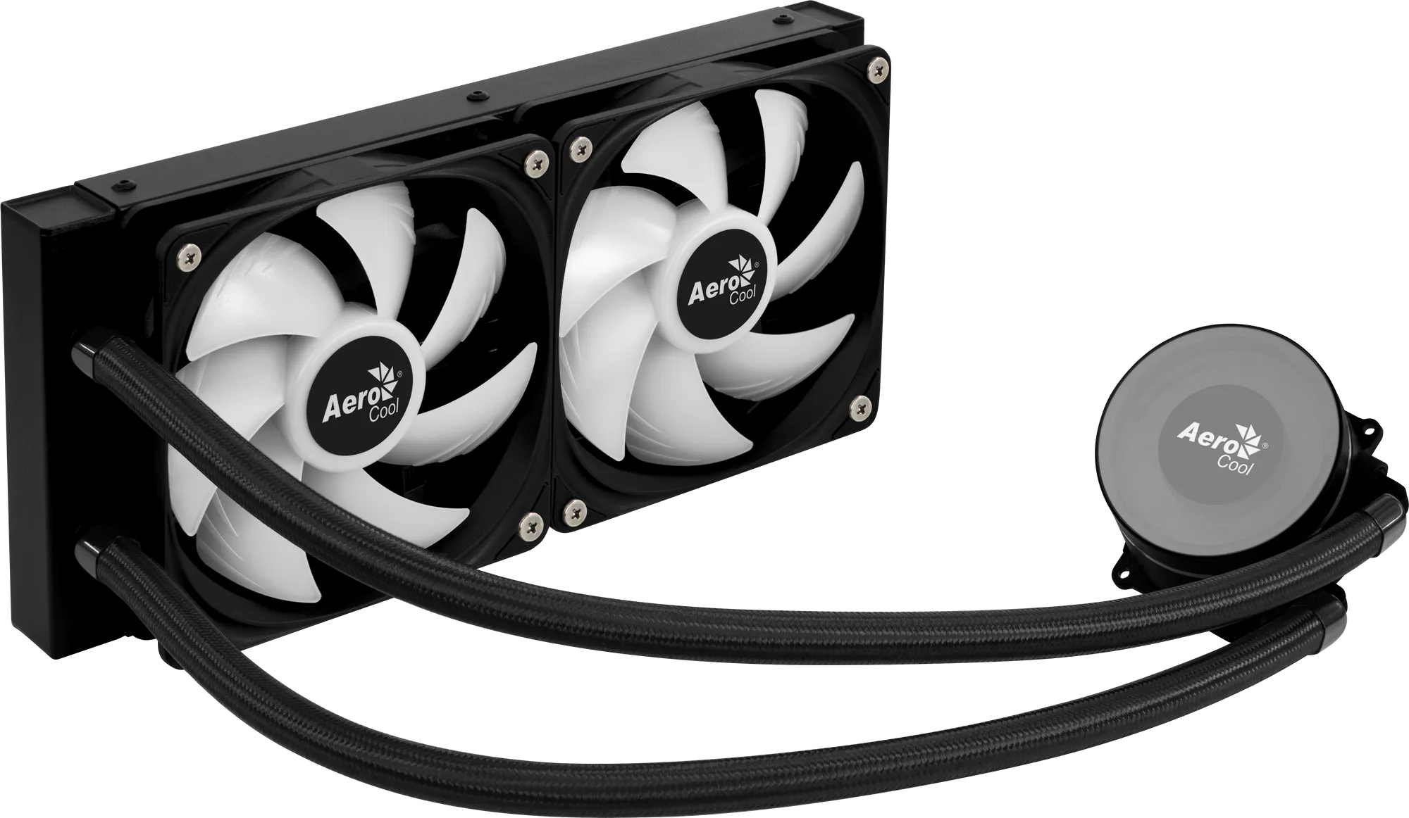 Aerocool Oasis L240 Black - 240mm ARGB Liquid Cooler - Intel LGA1851/LGA1700; AMD AM4/AM5