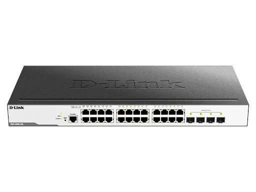 D-Link 24-Ports 10/100/1000Mbps + 4 SFP ports Managed Metro Ethernet ...