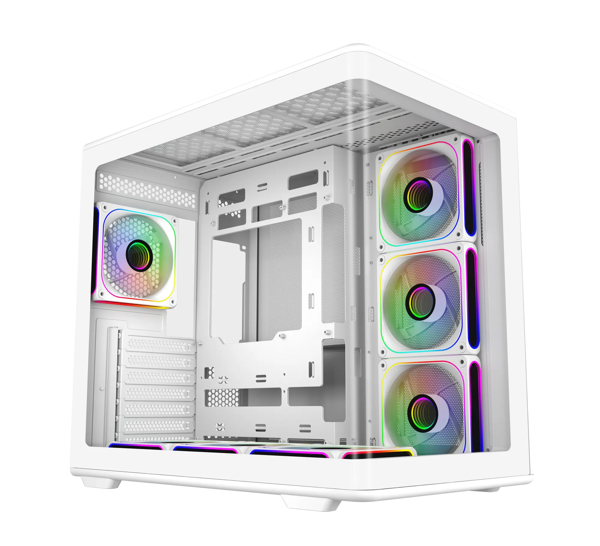 Cooler Master Elite 600 ATX Mid-Tower; Tempered Glass Side Panel; up to 360mm radiators;USB 3.2 Gen 2 Type-C; White