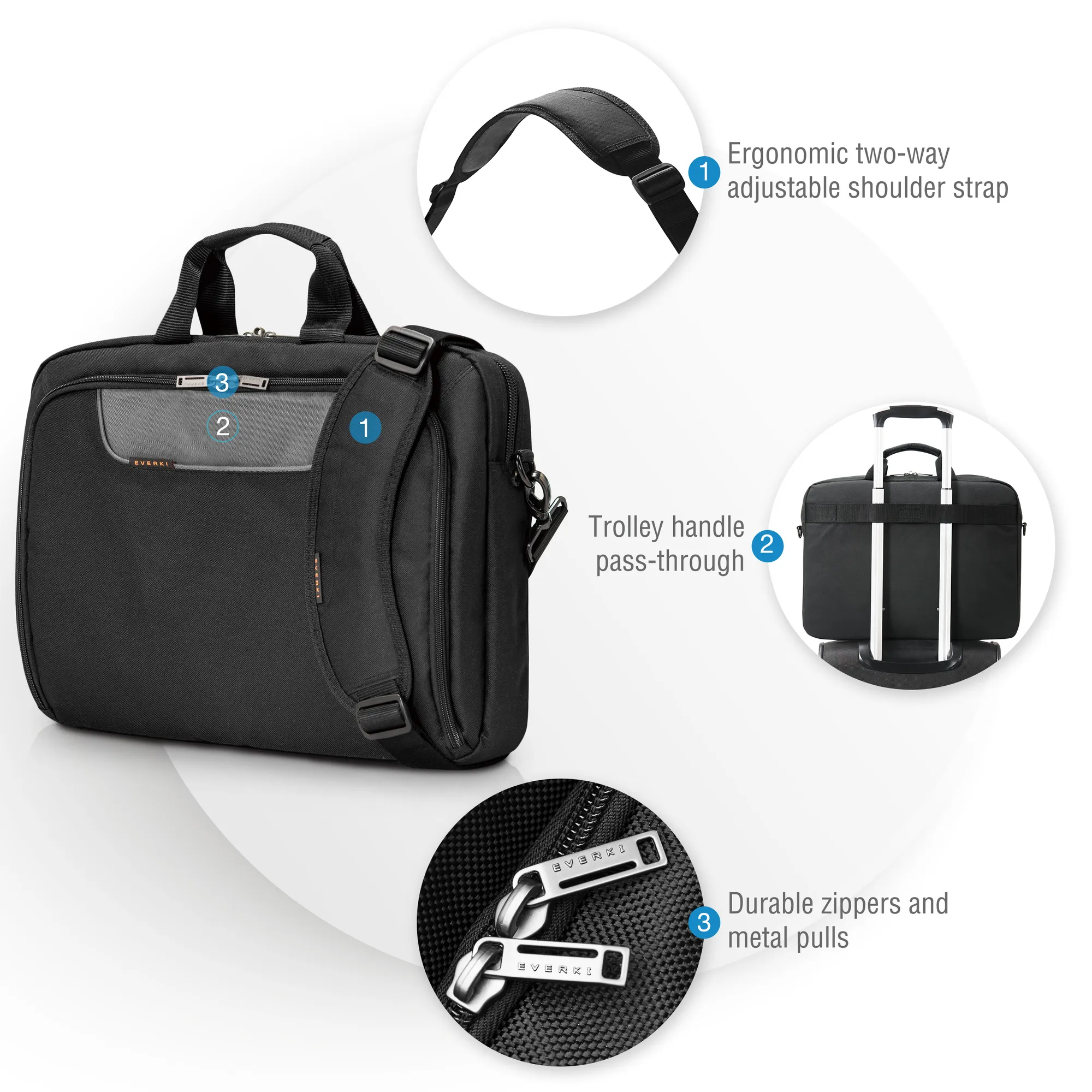 EVERKI EKB407NCH18 ADVANCE 18.4'' NOTEBOOK BRIEFCASE BAG
