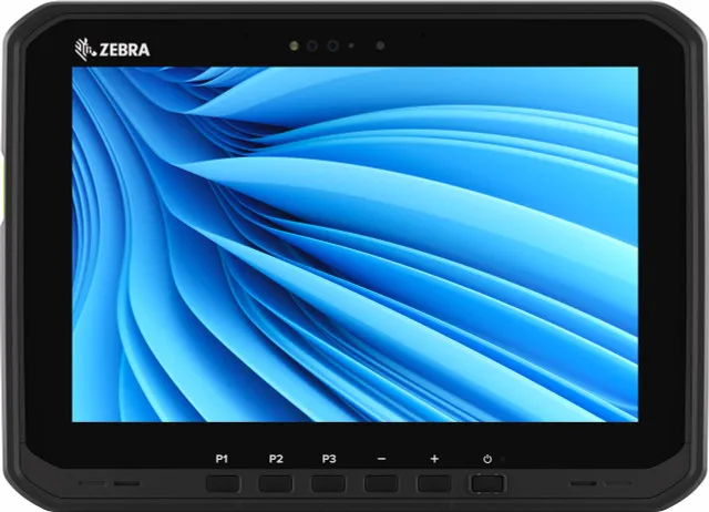 Zebra ET65W; 1 physical SIM and 1 eSIM; Intel Core Ultra 5; 8/128 GB RAM/SSD; Windows IoT; Standard Battery