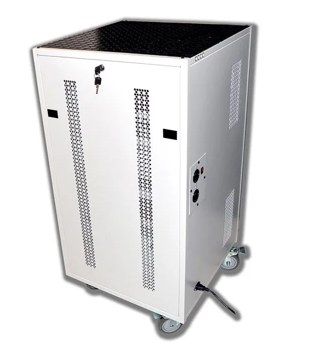 Rct 18 Way Vertical Notebook Trolley Re-Frnt Doors; PDU; Fans Castor
