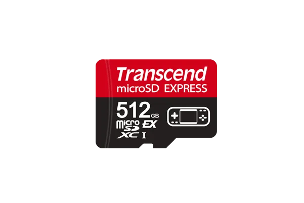 Transcend 512 GB microSD Express Card; PCIe Gen 3 Read up to 900MB/S Write up to 780 MB/s UHS-I U3 V30 A1