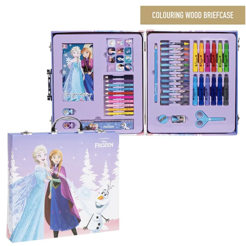 42 PIECE COLOURING STATIONERY BRIEFCASE- FROZEN