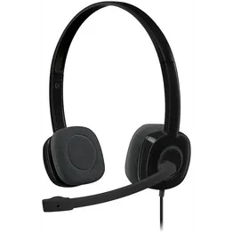 Logitech(R) H151 Stereo Wired Headset - Black