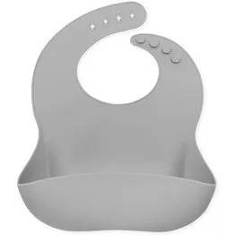 Echo Baby Silicone Bucket Bib - Stone