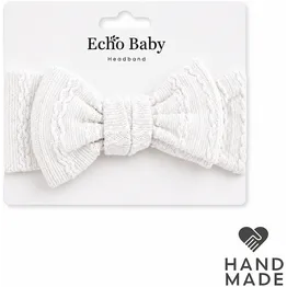 Echo Baby Bow Headband - Snow