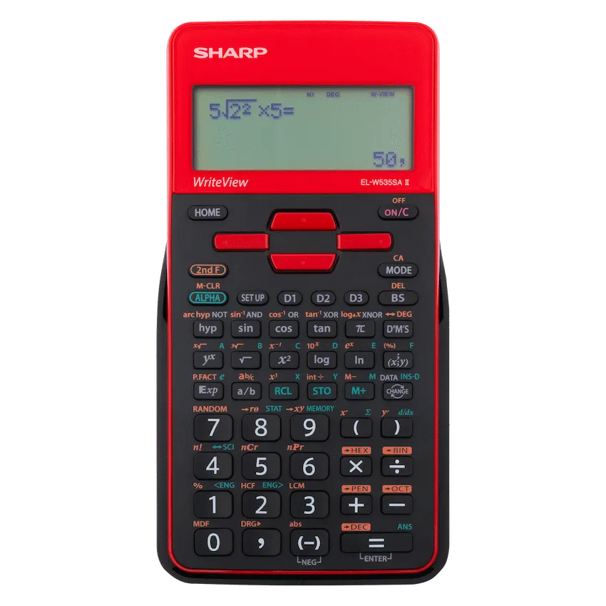 Sharp EL-W535SAII Red Scientific Calculator