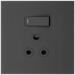 Ellies 1 Way (3 Pin) Single Switch Socket 4x4 (100mmx100mm) -BK