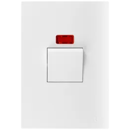 Ellies 32A 2 Pole Isolator Switch with Light 2x4 (60mmx100mm) -WT