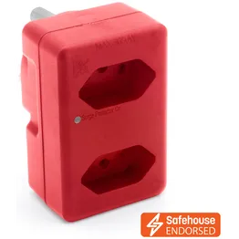 Ellies 2 Way High Surge Adaptor 2x16A (SANS164-2)