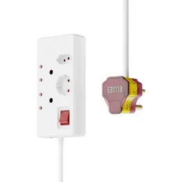 Ellies 4 way High Surge Multiplug 0.5M - WT