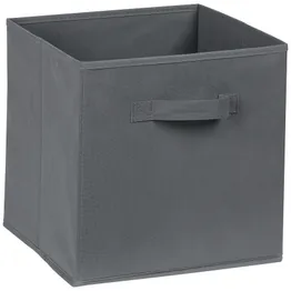 Everfurn Storeman Grey, Collapsible Fabric Organiser Storage Basket - 10 Pack
