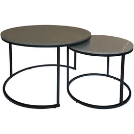 Everfurn Nile Nesting Coffee Table - Marble Grey