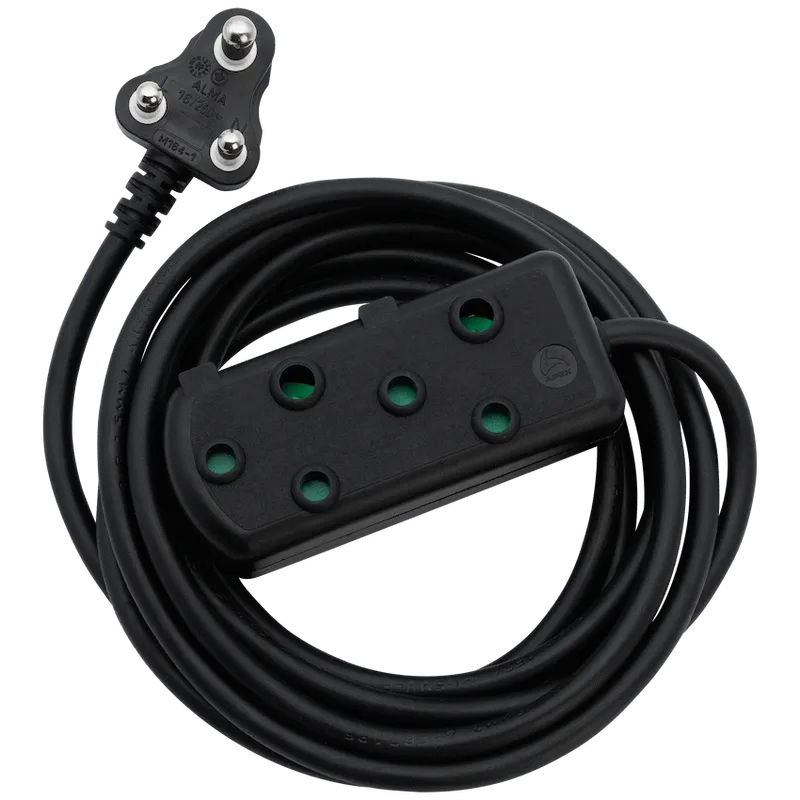 Ellies Side by Side Light Duty Extension Lead-20M-BK