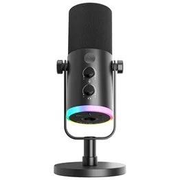 Fifine AM8 NEO RGB Dual Port Microphone with Stand