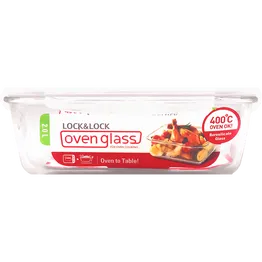 LocknLock Euro Glass container rect 2lt ( Order in Qty of 2)