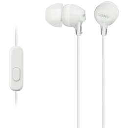 Sony MDR-EX15AP (White) InEar Earphone with Mic for iPhone - Android - Blackberry