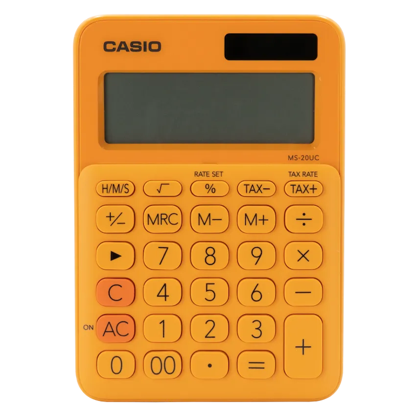 Casio MS-20UC - Desktop Calculator 12-Digit - Orange