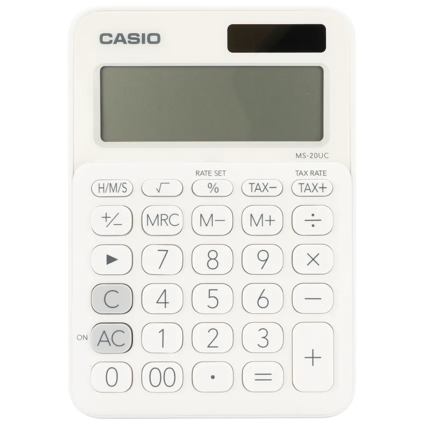 Casio MS-20UC - Desktop calculator 12 Digit - White