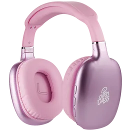 Pro Bass Retro Bluetooth Wireless Headphone with PU Case - Pink