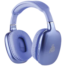 Pro Bass Retro Bluetooth Wireless Headphone with PU Case - Purple