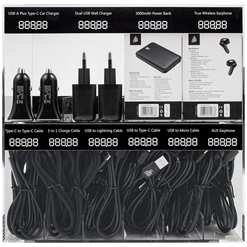 Pro Bass on the Go PDQ Acrylic Stand - 2 Tier - Empty