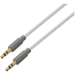 Premio Braided AUX Cable - Silver - 2m