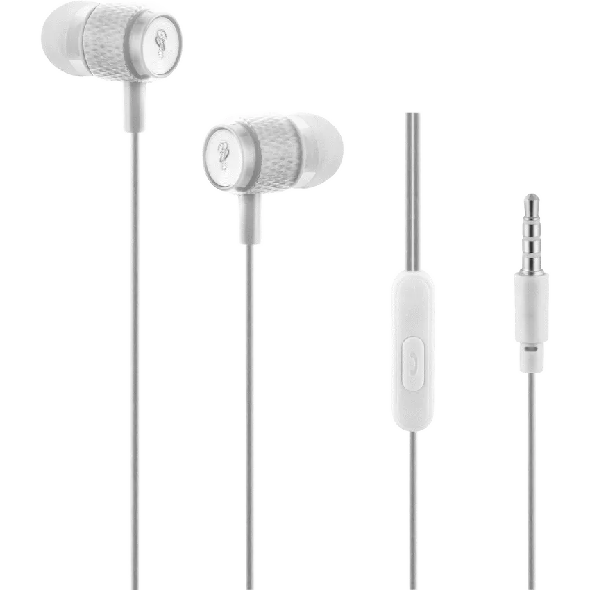 Pro Bass Catalyst series Packaged Aux earphone With Mic- Silver