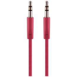 Pro Bass Chain Series Blister Flat Auxiliary Cable - Red