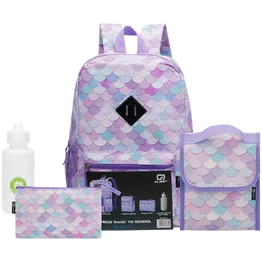 Quest 4-Piece Backpack Set Mermaid Tail Lilac