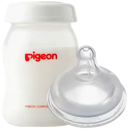 PIGEON SOFTOUCH MILK STORAGE BOTTLE 160ML +SOFTOUCH NIPPLE (SS)