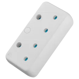 SWITCHED  2 Way Adaptor - White