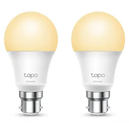TP-Link Tapo L510B 8.7W Smart Wi-Fi Warm White Light Bulb, Dimmable, A60, B15