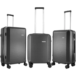 Travelwize Cyclone ABS 4-Wheel Spinner 3-Piece Luggage Set - Granite