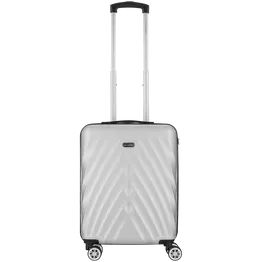 Travelwize Terra ABS 55cm 4-Wheels Spinner Luggage Silver