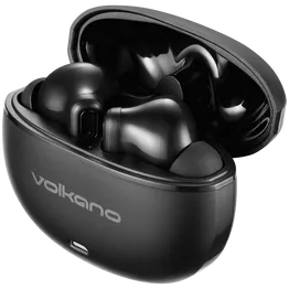 Volkano Pulse Series True Wireless Earphones with Charging Case - Black