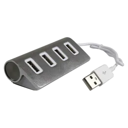 Volkano Pivot series 4 port USB Hub - silver