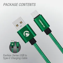 Volkano Fashion Series Cable Type-C 1.8m - Apple Green