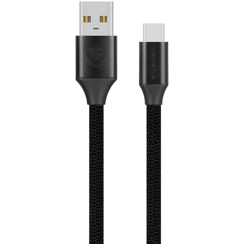 Volkano Weave Series Braided USB A to Type-C Cable 1.2m 60w - Black