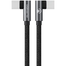Volkano Weave Series USB-C to USB-C Cable 2m (60W) Right Angle - USB2.0e